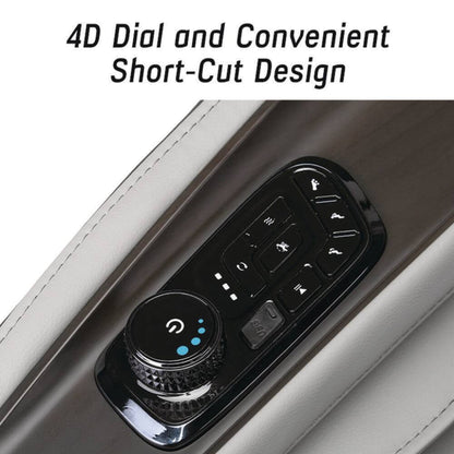 4D Deluxe Gray and Black Zero Gravity and Space Saving Faux Leather Heated Massage Chair with Sl-Track and Bluetooth