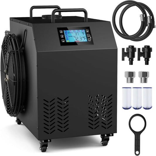 Cold Plunge Chiller 1HP, Water Chiller for Ice Bathtub 210 Gallon, Adjustable Temperature 37.4 F~107.6 F