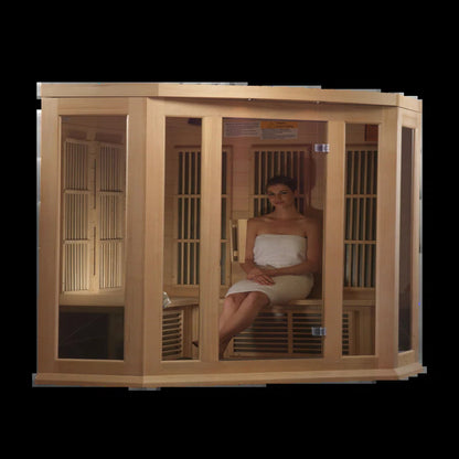 Dynamic Infrared Maxxus 3 - Person Bluetooth Compatible FAR Infrared Sauna in Hemlock