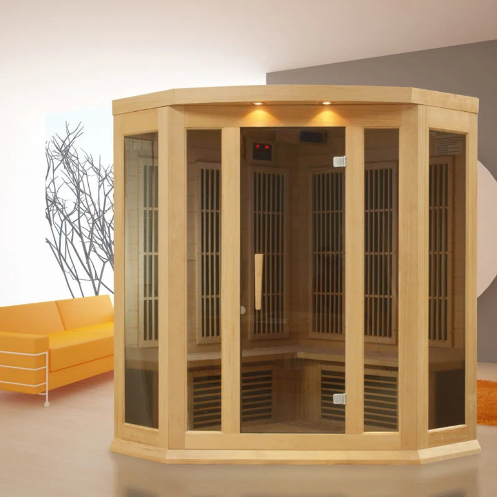 Dynamic Infrared Maxxus 3 - Person Bluetooth Compatible FAR Infrared Sauna in Hemlock