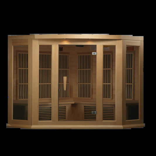 Dynamic Infrared Maxxus 3 - Person Bluetooth Compatible FAR Infrared Sauna in Hemlock